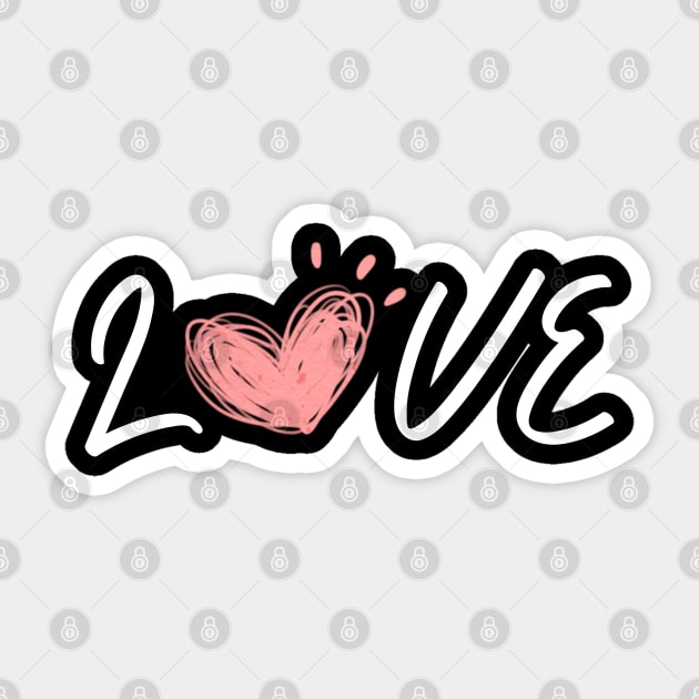 Valentines Heart - Love Heart Design Sticker by JK Mercha